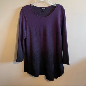 Simply Vera Vera Wang 3/4 Sleeve Tunic Sweater Size Large Sparkle